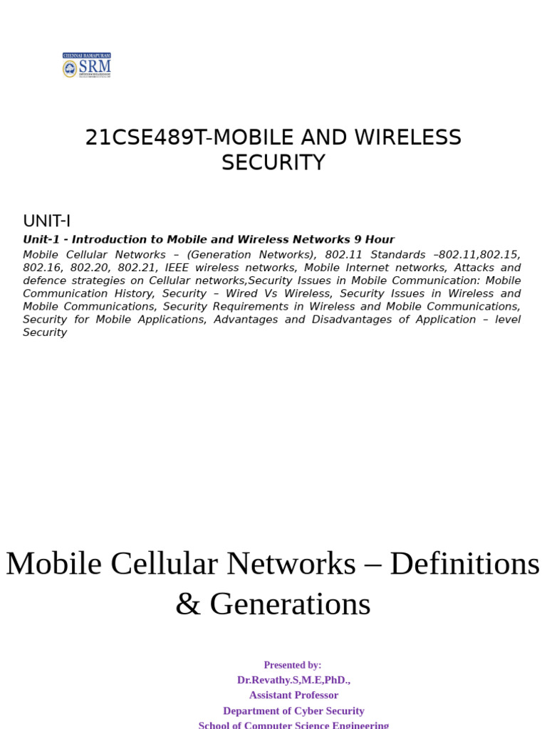 Mobile and Wireless Security Overview | PDF | Channel Access Method | Wi Fi