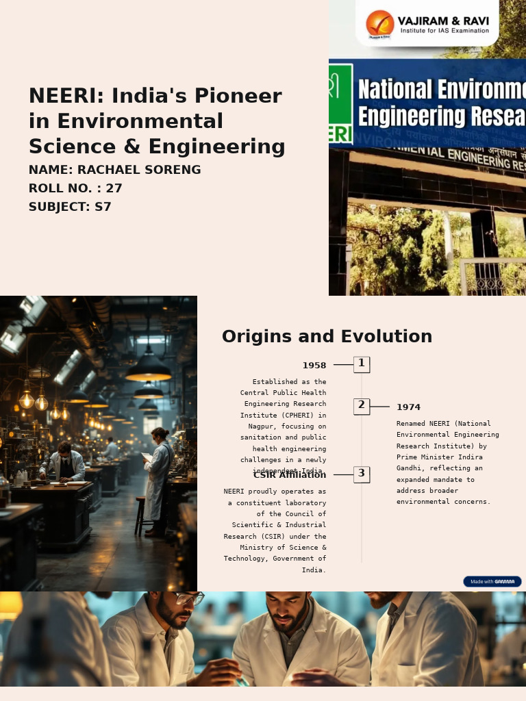 NEERI: India's Environmental Innovation Hub | PDF | Natural Environment ...