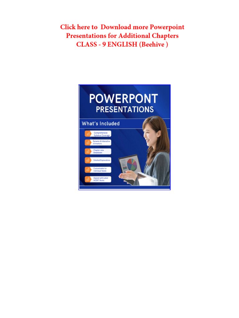 Click Here To Download More PPT For Additional Chs - Class 9 ENG ...