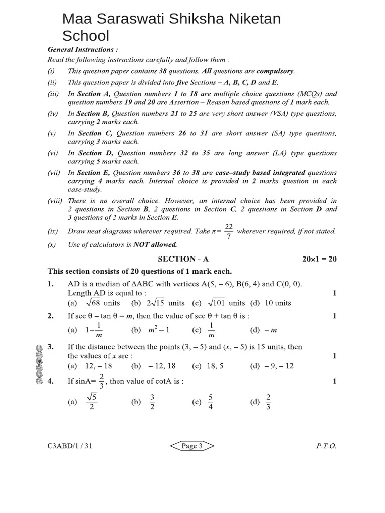 Maths Standard | PDF