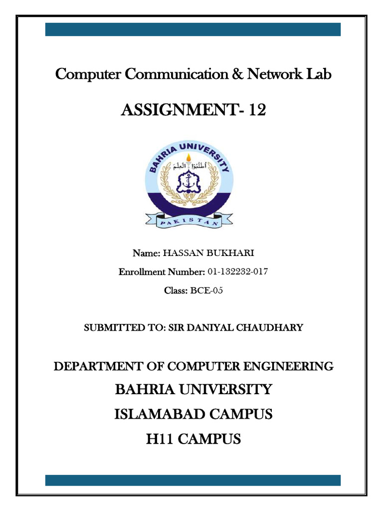 Lab 12 CCN | PDF | Computer Network | Ip Address