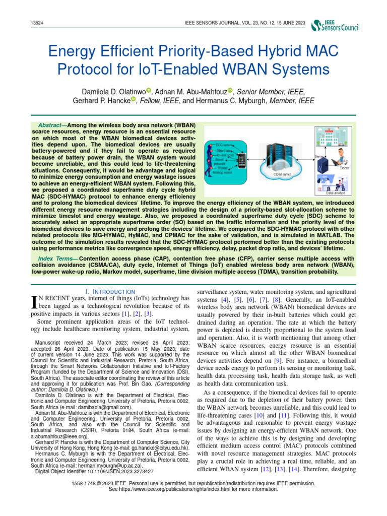 Energy Efficient Priority-Based Hybrid MAC Protocol For IoT-Enabled ...