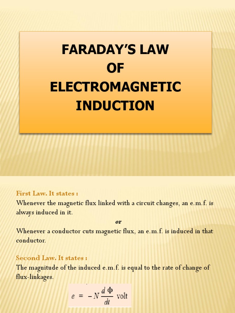 Faraday's Law of Electromagnetic Induction | PDF | Teaching Methods ...