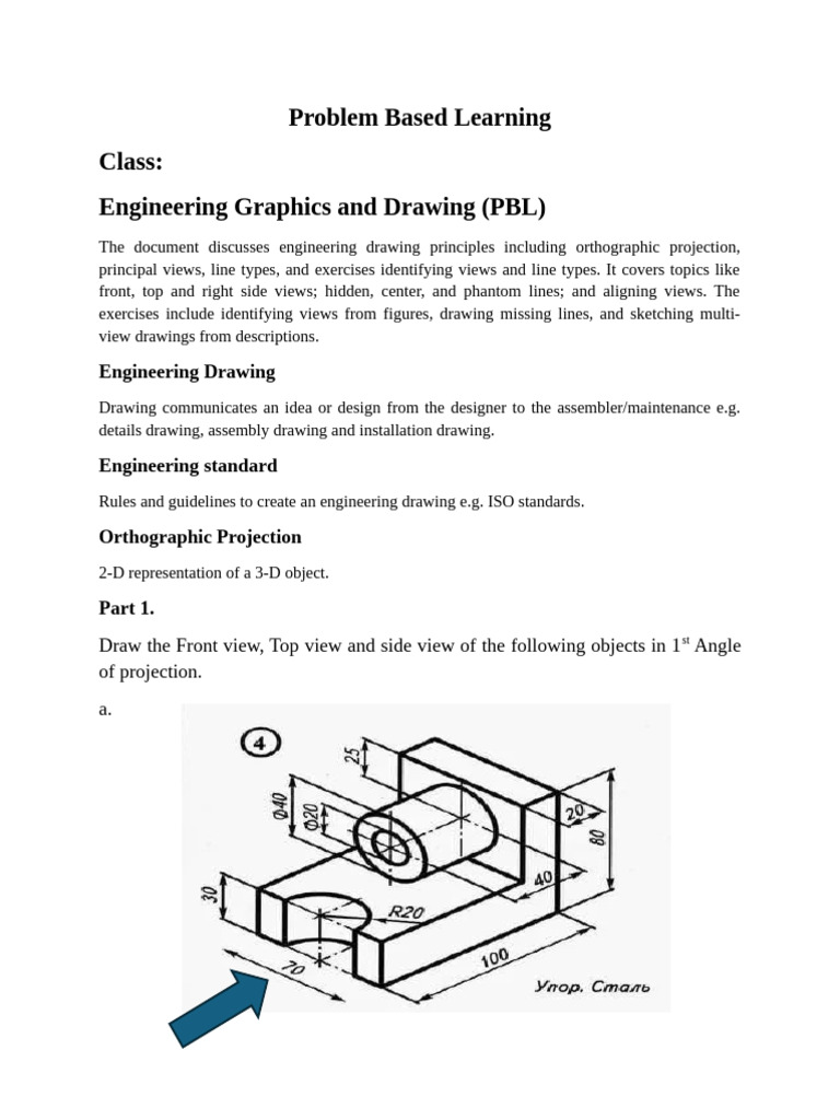 PBL Engineering Graphics and Drawing | PDF