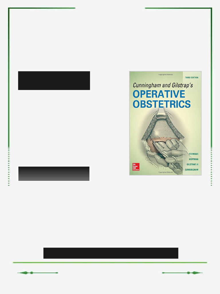 Cunningham and Gilstrap's Operative Obstetrics Edward R. Yeomans Ebook ...