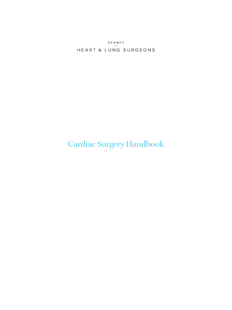 Comprehensive Cardiac Surgery Guide | PDF | Heart Valve | Heart