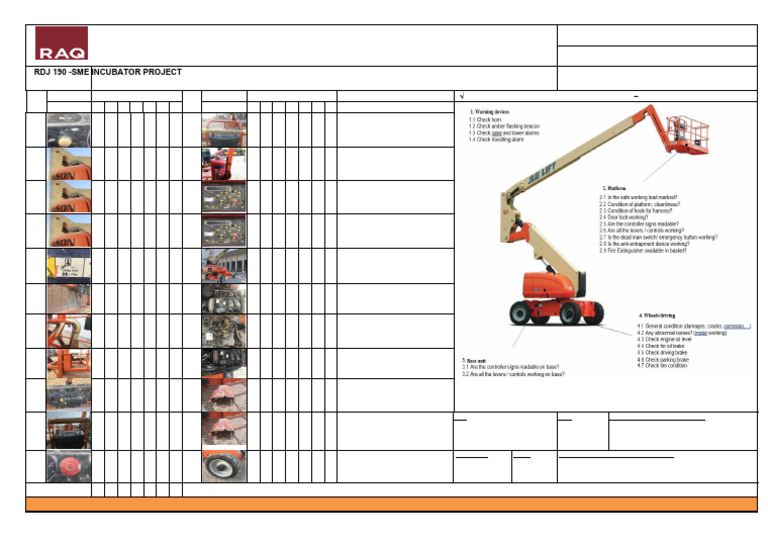 MEWP Daily Inspection Che - 230715 - 111701 | PDF