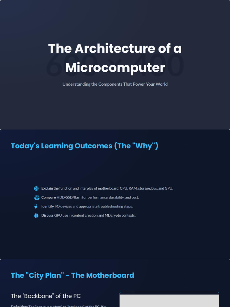 Architecture of A Microcomputer | PDF