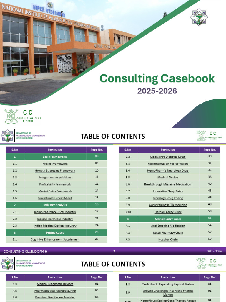 Consulting Casebook for Pharma Management | PDF | Pricing ...