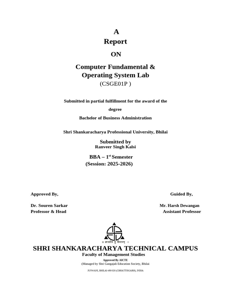 Comp. Report 1 | PDF