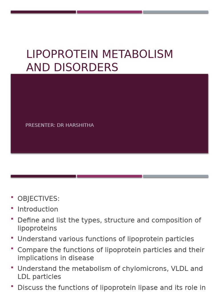 3 Lipoprotein Metabolism 2018 | PDF | Lipoprotein | Cholesterol