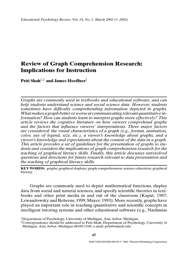 Enhancing Graph Comprehension in Education | PDF | Reading ...