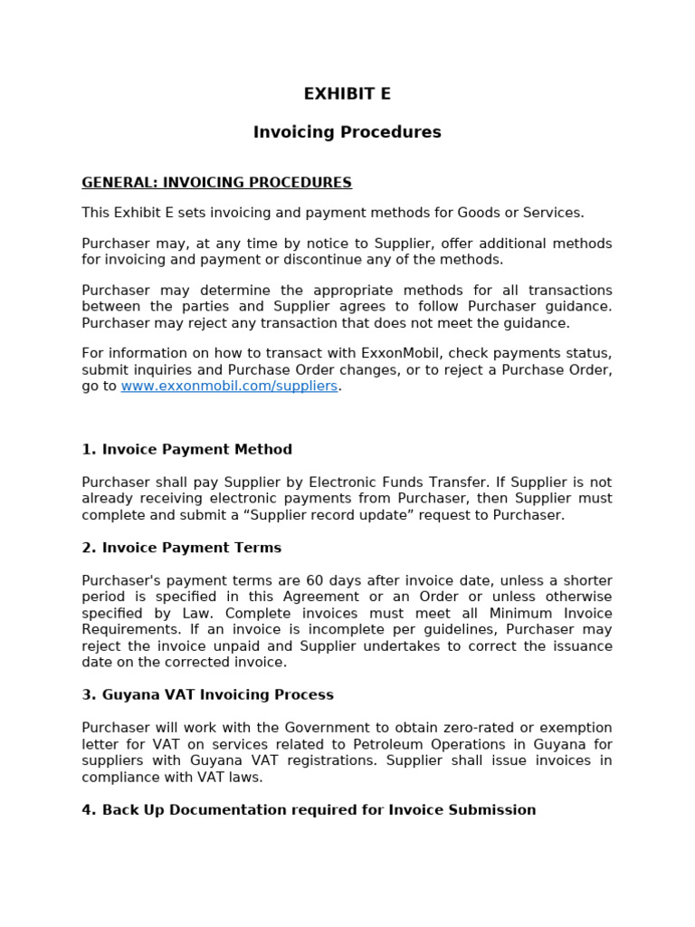 Invoicing Procedures for Suppliers | PDF | Invoice | Fee