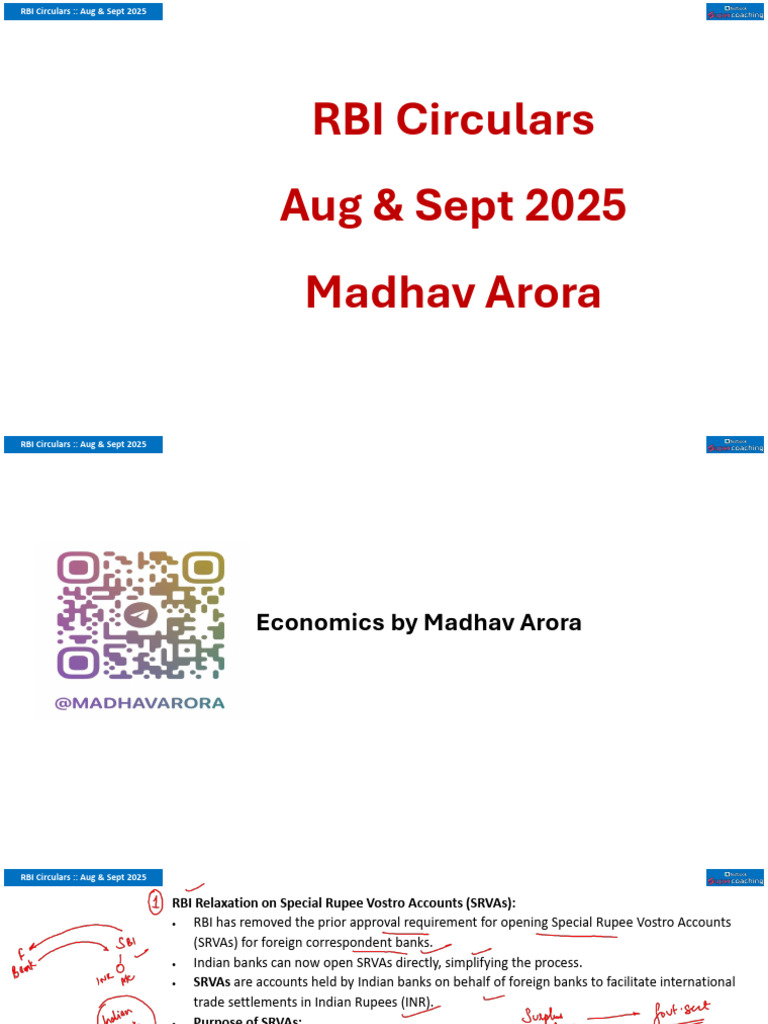 RBI Circulars: SRVAs & Co-Lending Updates | PDF | Reserve Bank Of India ...