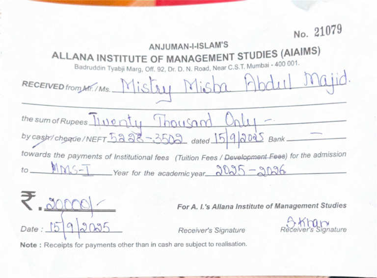 Admission Receipt Compressed | PDF