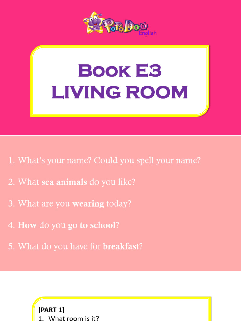 E3 Living Room Activities Guide | PDF