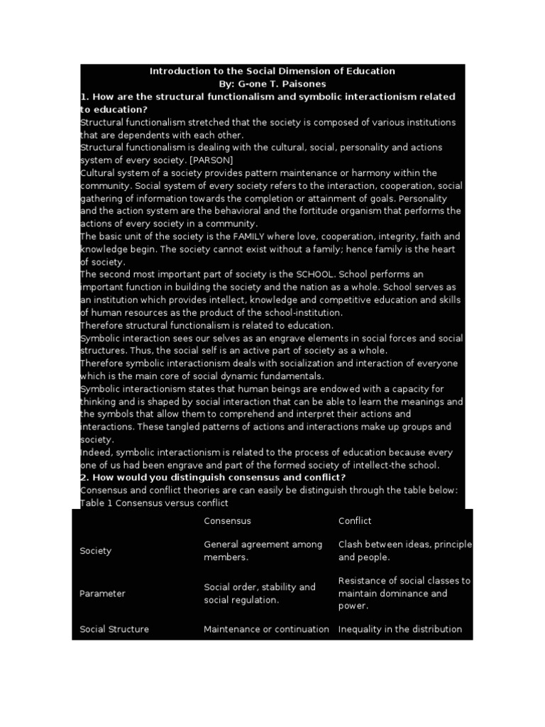 Social Dimension of Education | PDF