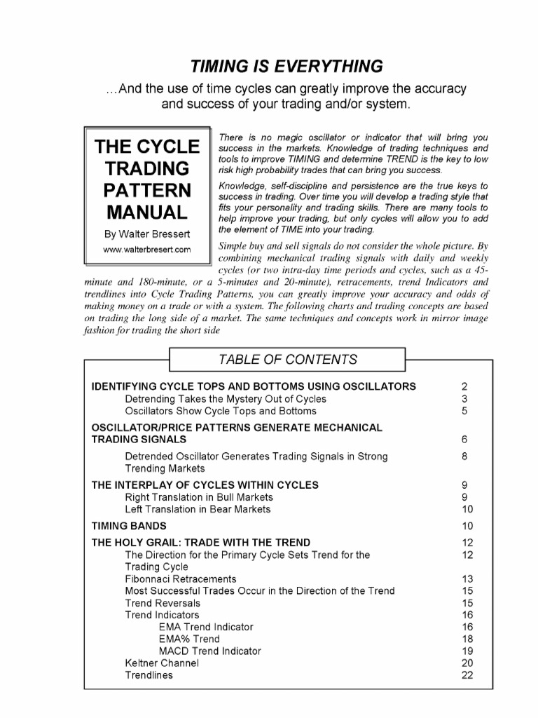 Cycle Trading Patterns Manual | PDF | Market Trend | Moving Average