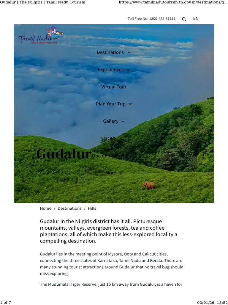 Explore Gudalur: Nature & Temples | PDF