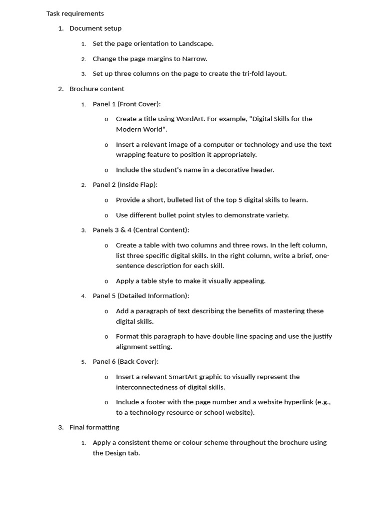 Digital Skills Tri-Fold Brochure Guide | PDF