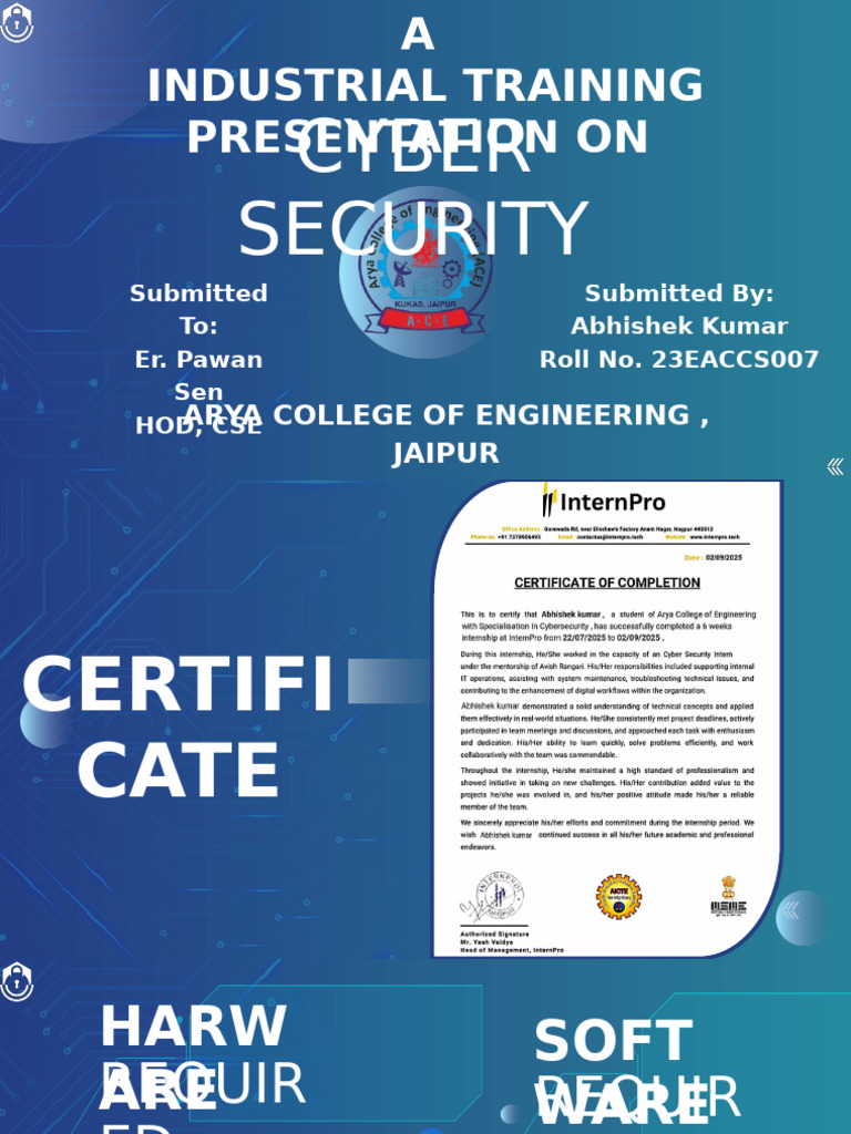 Green Modern Simple Cybersecurity Presentation | PDF | Security ...
