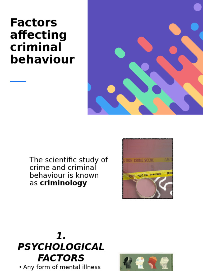 Factors Influencing Criminal Behavior | PDF | Crimes | Crime & Violence