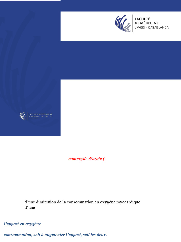 Dérivés nitrés : pharmacologie et usage | PDF | Pharmacocinétique | Cœur