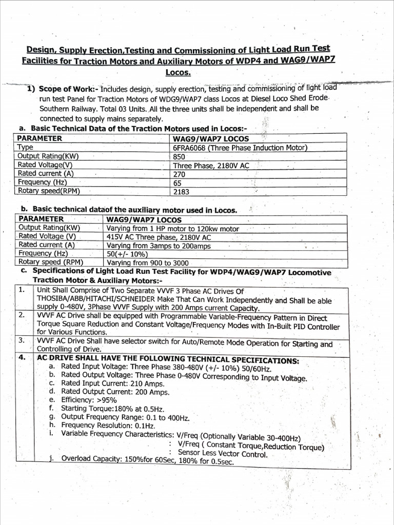 Annexure For Light Load Run Test Latest | PDF