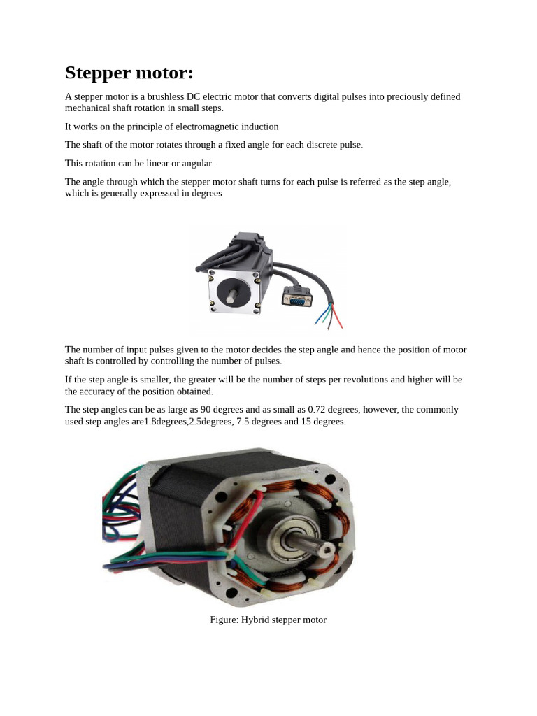 Understanding Stepper Motors and Their Applications | PDF | Electric ...