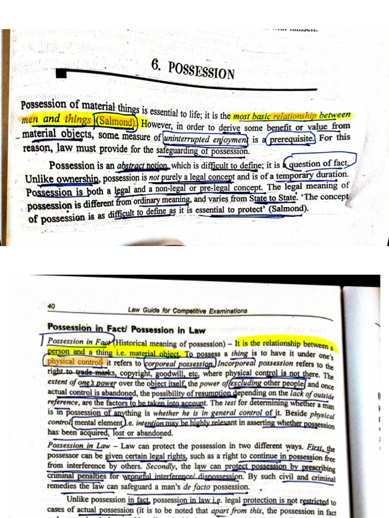 Concept of Possession and Ownership - With You | PDF