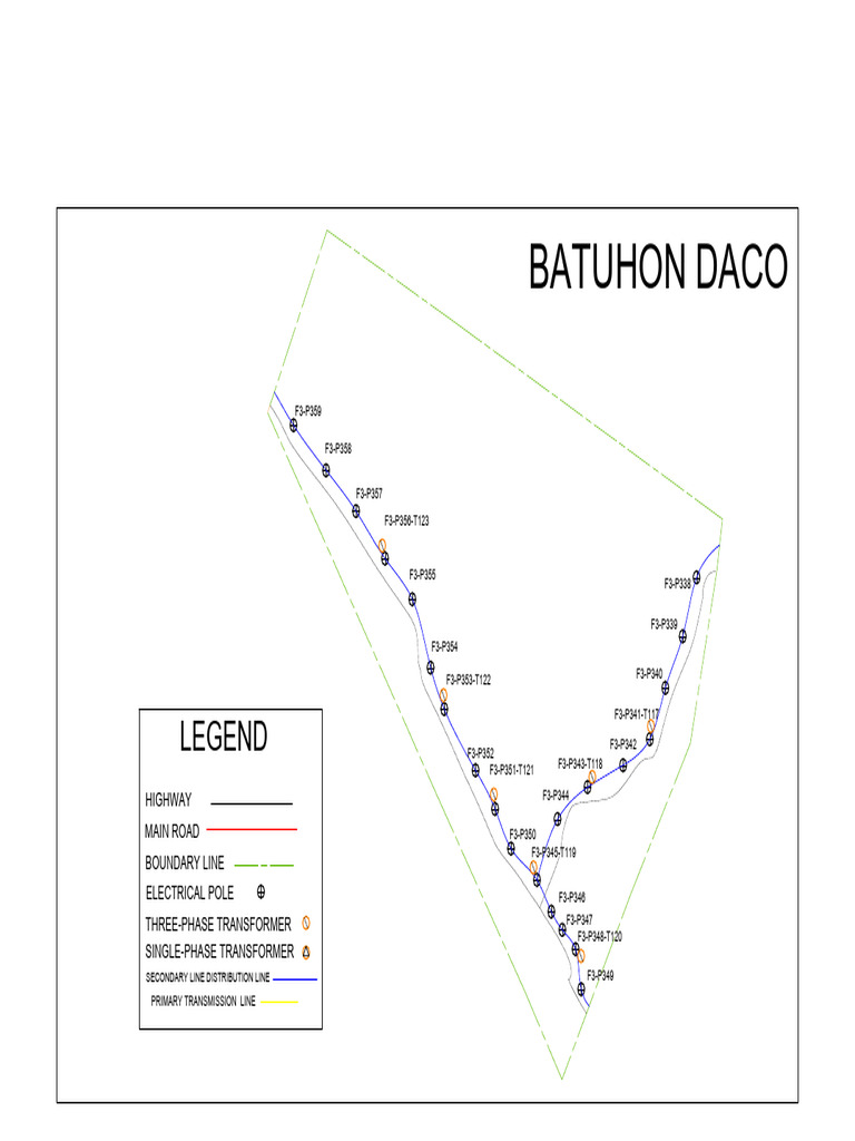Batuhon Daco Infrastructure Map | PDF | Power Engineering | Equipment