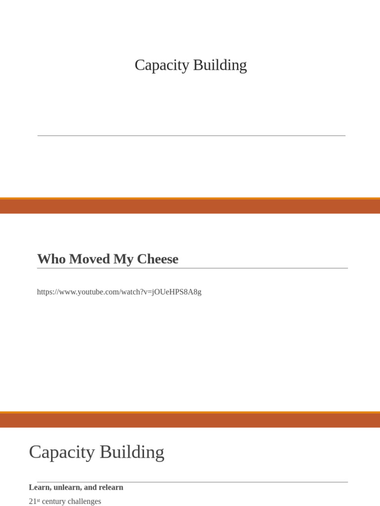 Capacity Building: Learn, Unlearn, Relearn | PDF | Mental Processes ...