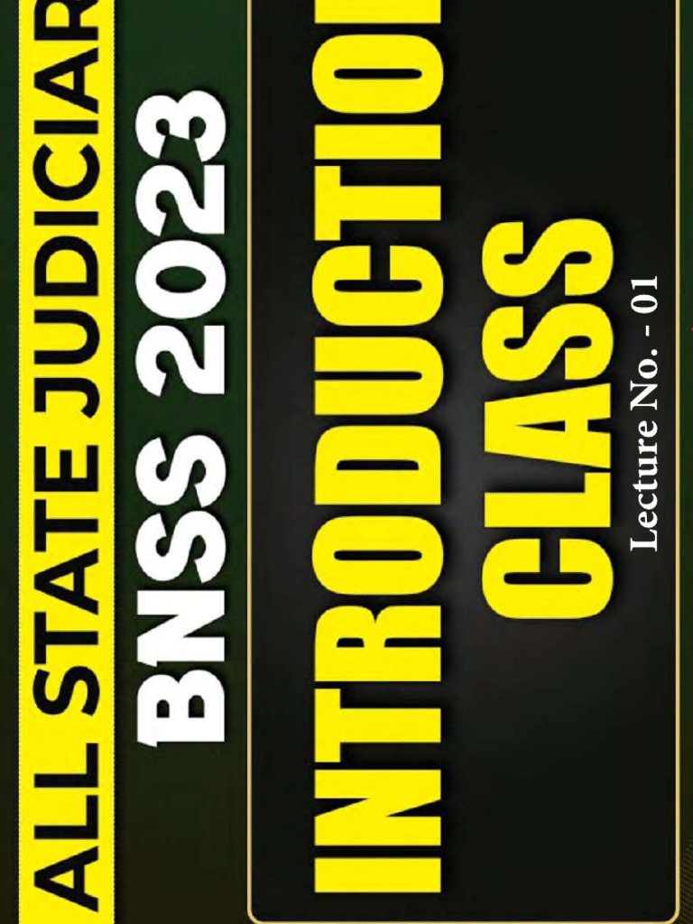 BNSS Part 1 | PDF