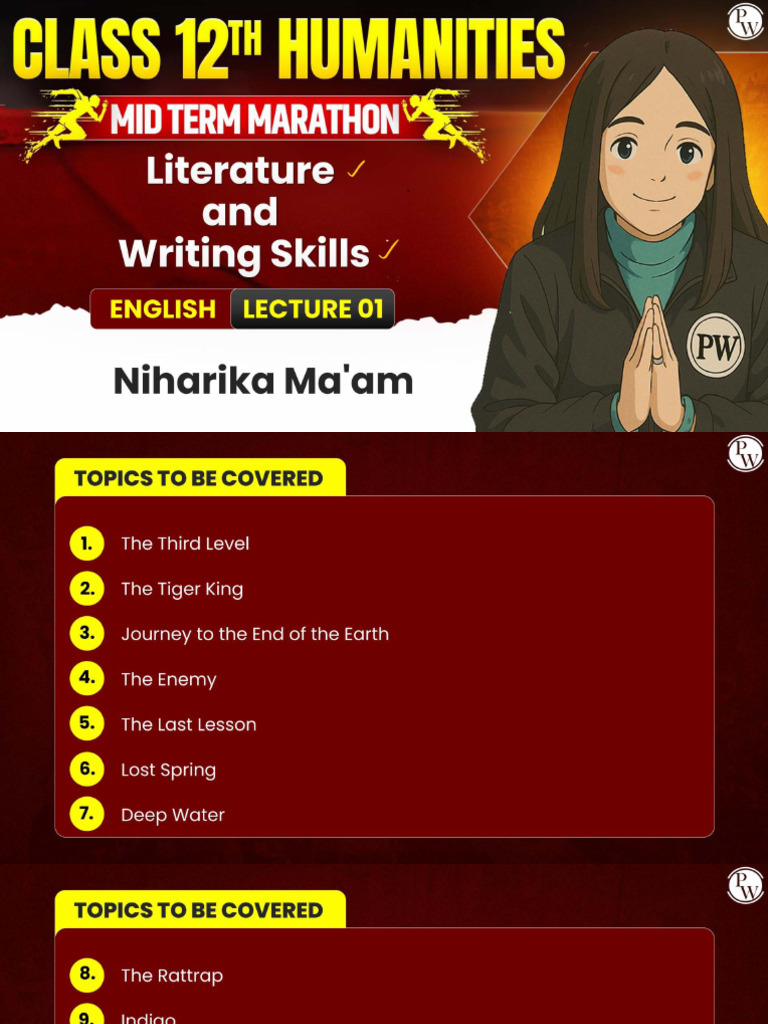 English Term 1 Marathon || Class Notes | PDF