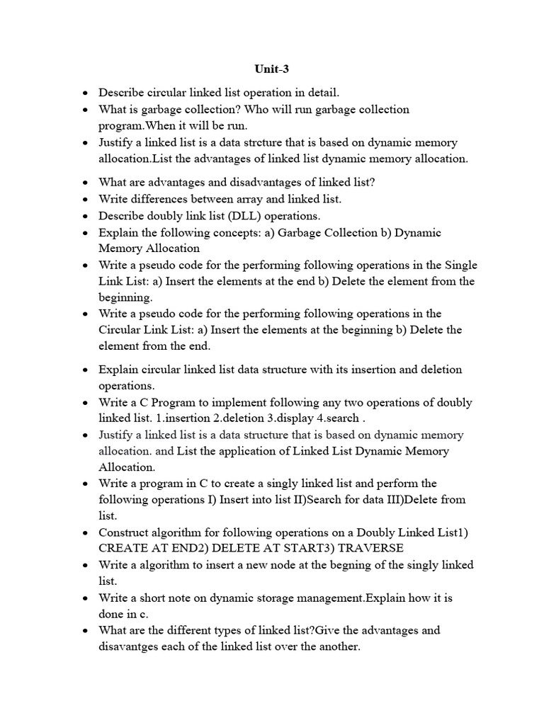 Unit 3 PYQ Question | PDF