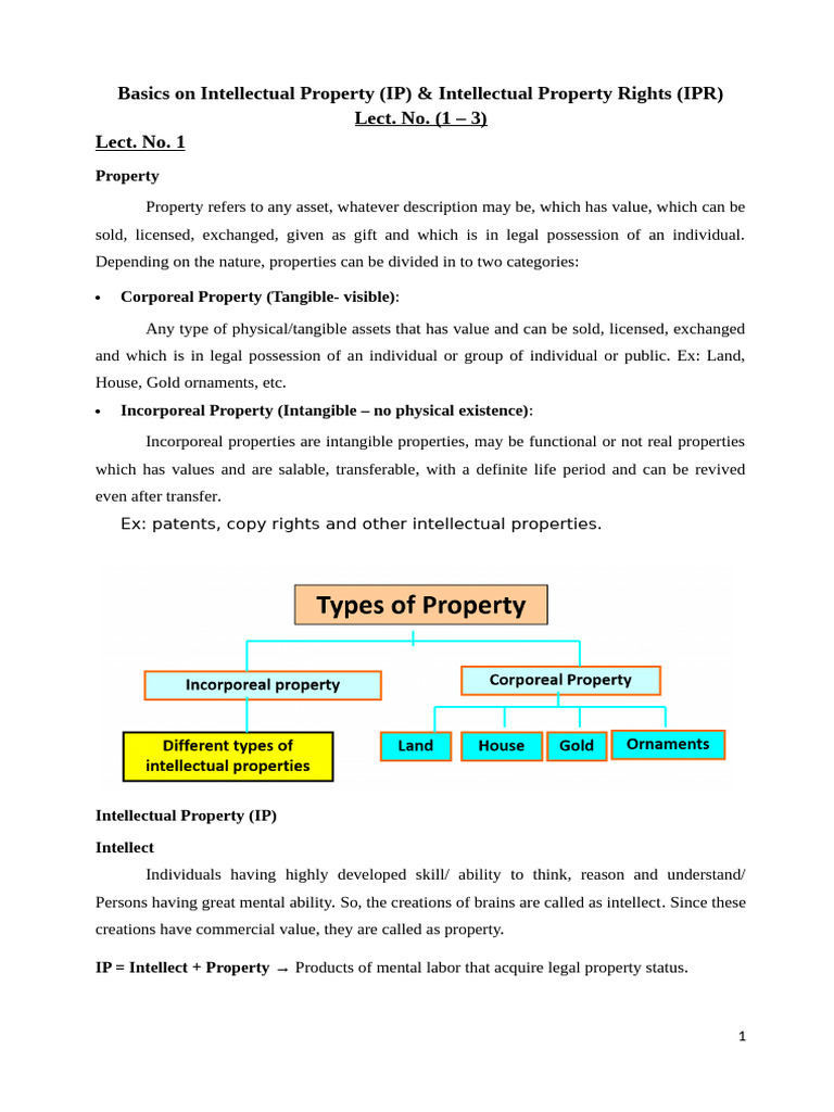 Understanding Intellectual Property Basics | PDF | Intellectual ...