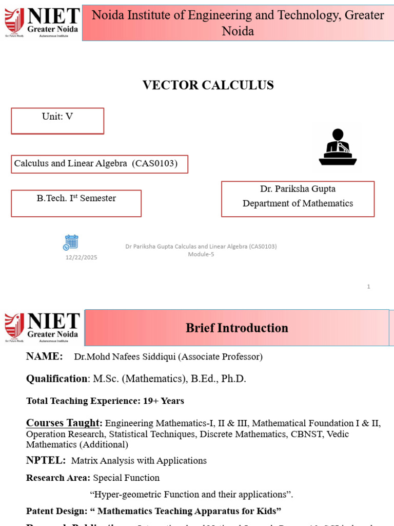 Unit 5 Vector Calculus | PDF | Integral | Divergence