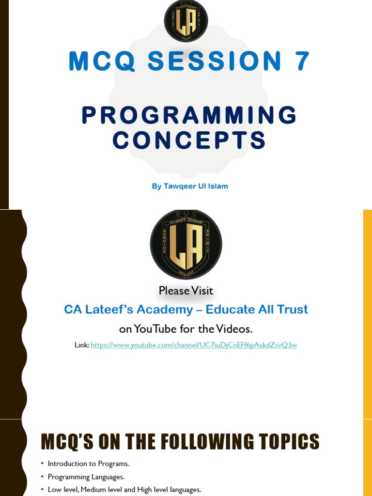 Practice Session Programming Concepts | PDF | Computer Programming ...