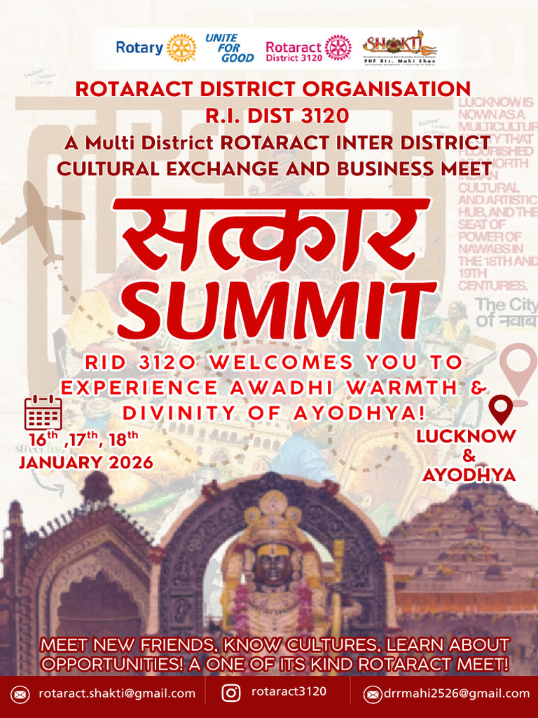 Rotaract SATKAR Summit 2026 Invitation | PDF