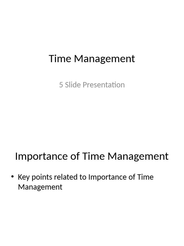 Time Management | PDF