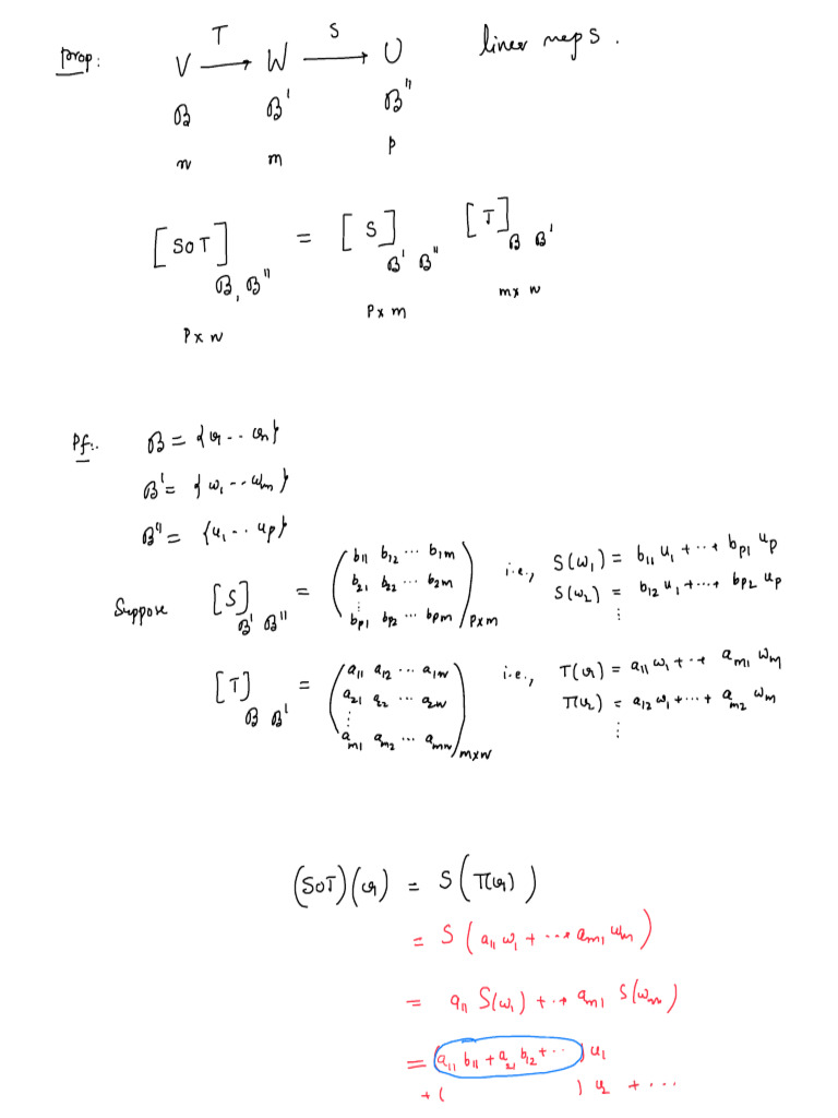 23 - The Matrix of A Linear Map W.R.T. Ordered Bases (Cont.) | PDF