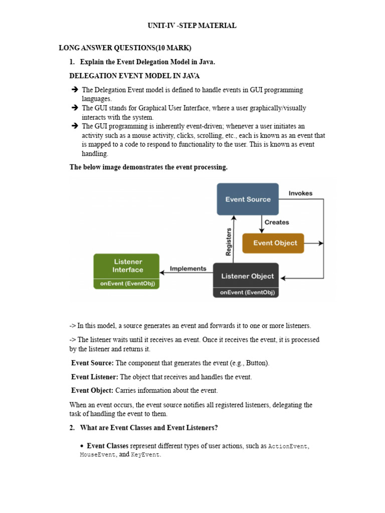 Java Event Handling and AWT Components | PDF | Window (Computing ...