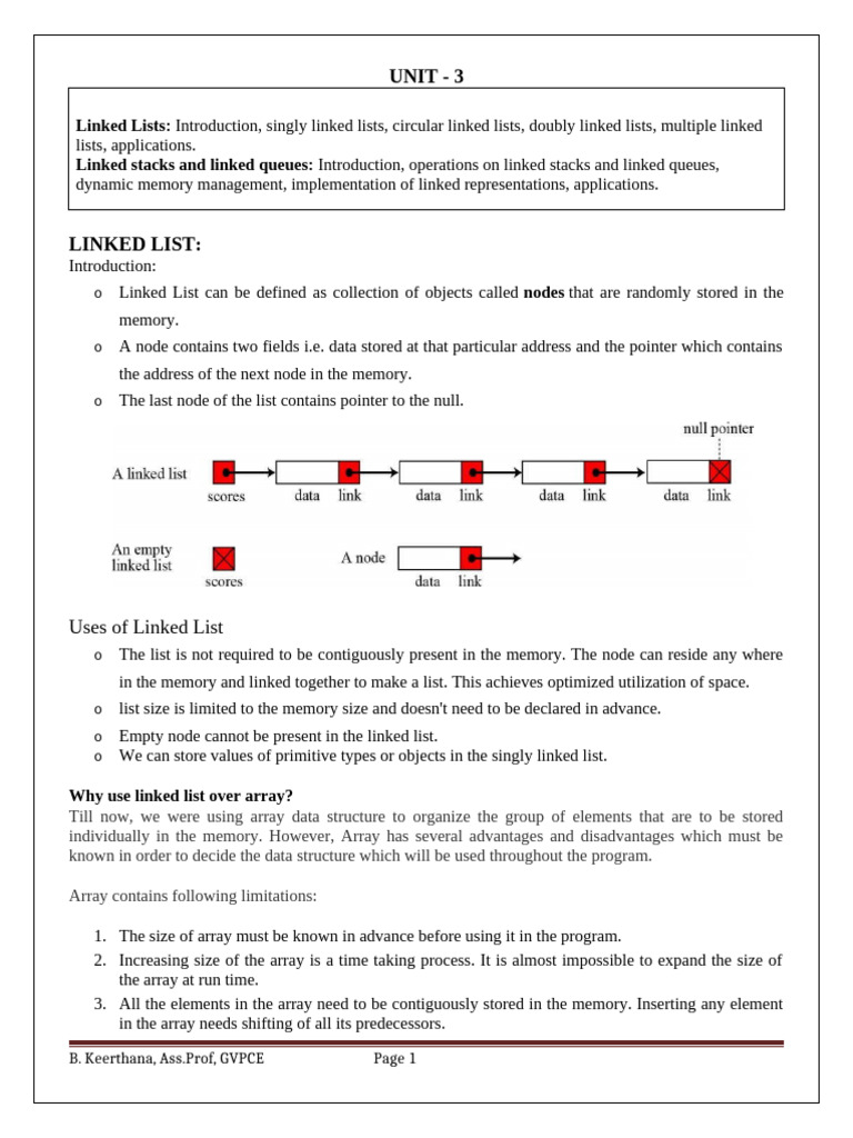 Linked Lists: Types and Operations Guide | PDF | Queue (Abstract Data ...