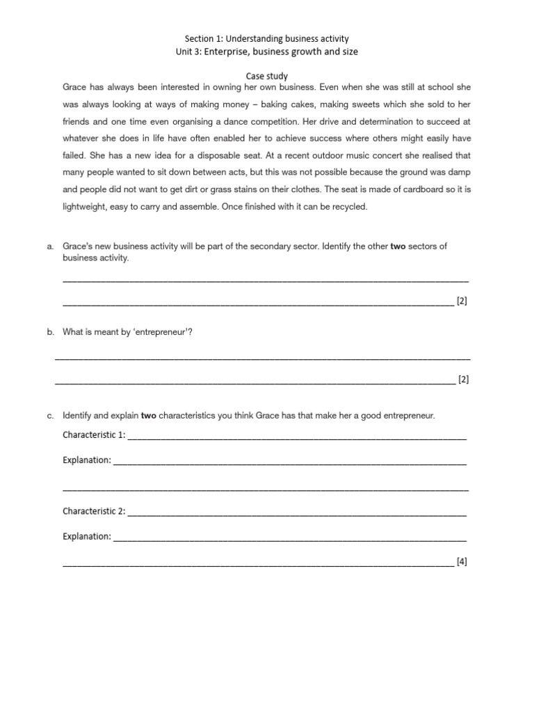 Enterprise Business Growth and Size CS 1.Docx | PDF