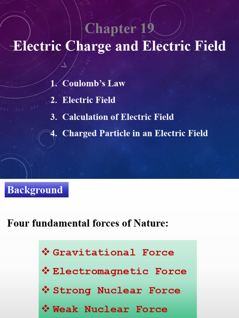 Electric Charge and Field Fundamentals | PDF | Electric Charge ...