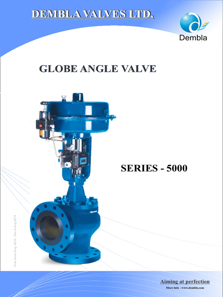 Dembla Globe Angle Valve Series 5000 | PDF | Valve | Equipment