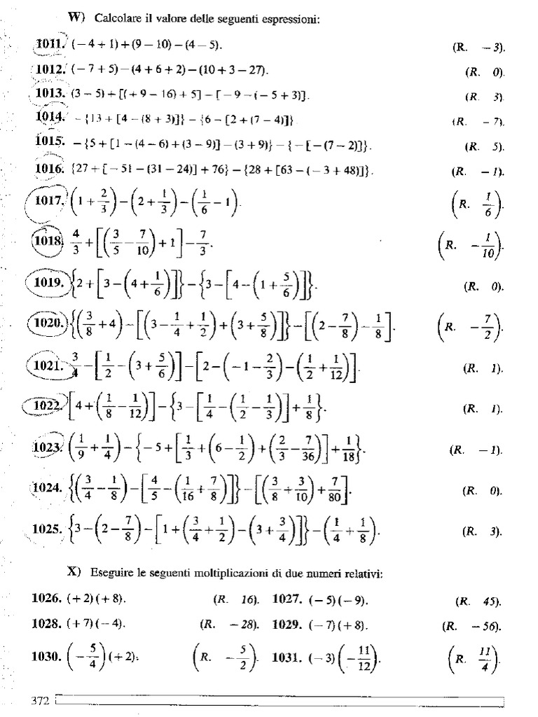 Esercizi Numeri Z Q | PDF