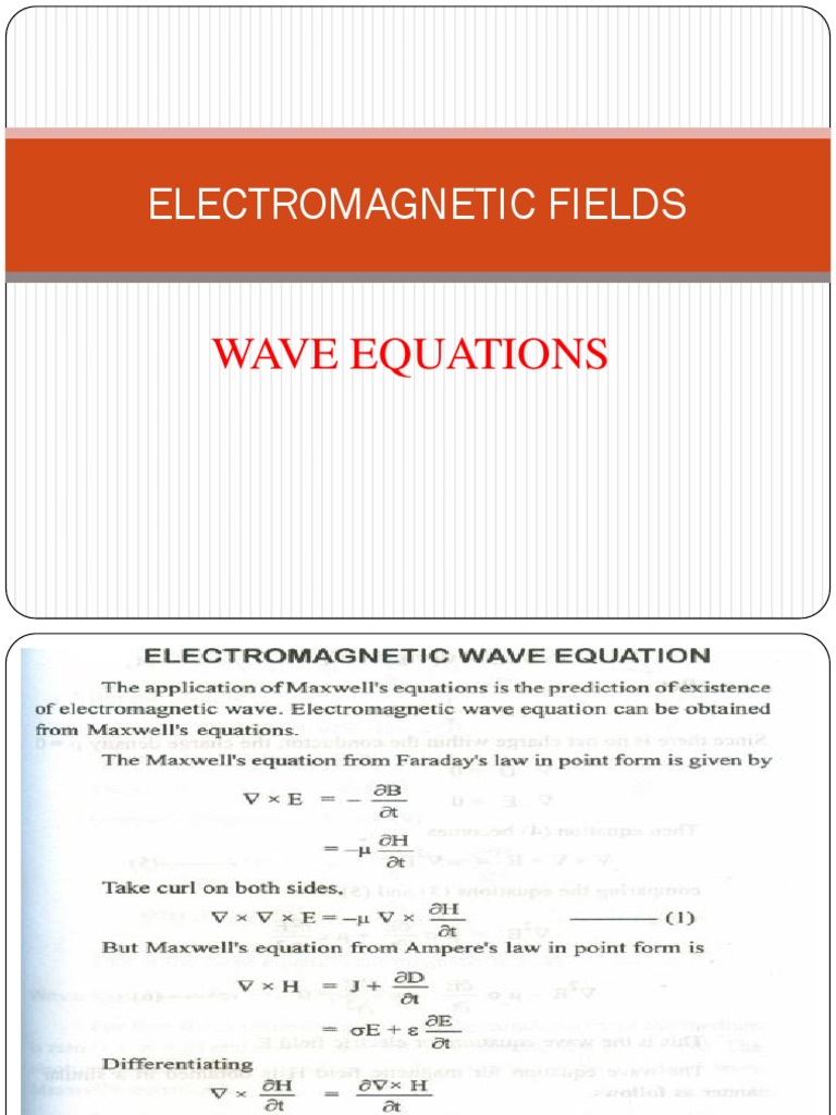 Electromagnetic Fields Wave Equations | PDF