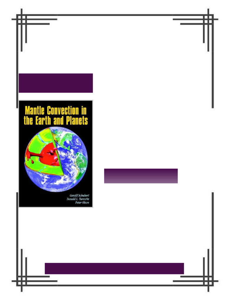 Mantle Convection in The Earth and Planets 1st Edition Gerald Schubert ...