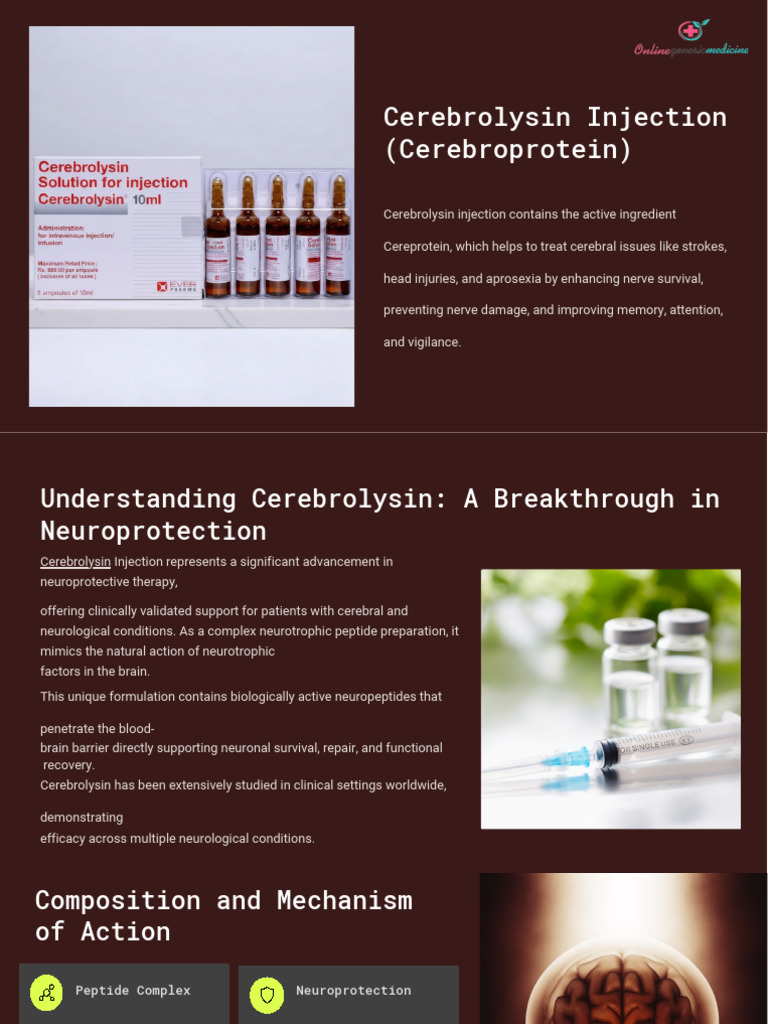 Cerebrolysin Injection for Neuroprotection | PDF | Dementia | Traumatic ...